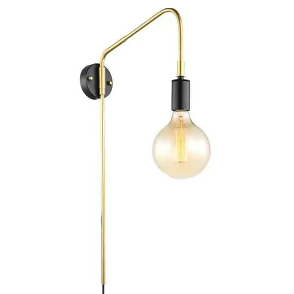 Kinkiet loft metalowy czarno-złoty MBM3386/1 z serii MALENE LOFT - Lampy Italux Oferta czasowa